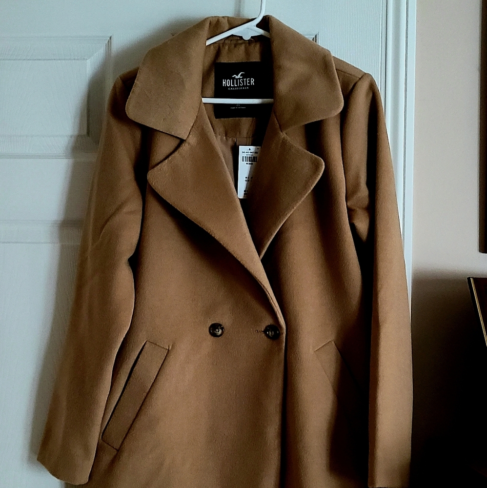 Hollister Relaxed Textured Coat NWT